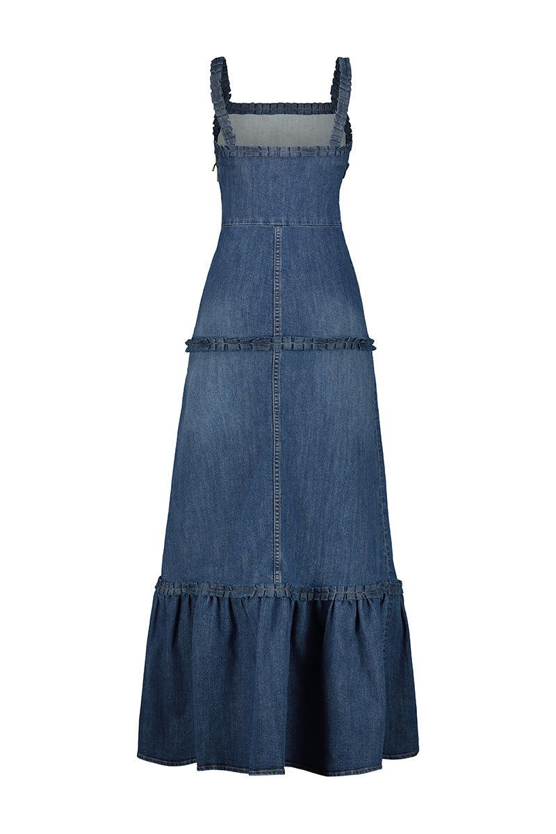 Bella Dress - Denim Blue