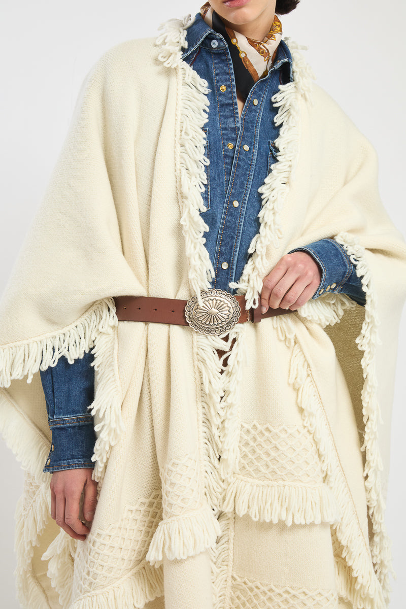 Angelique Poncho - Cream
