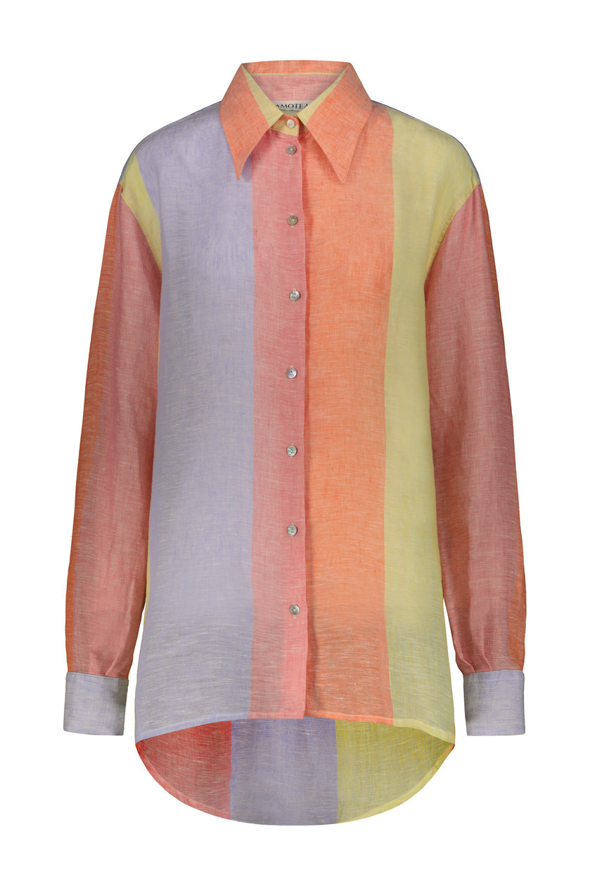 KAIA IN RAINBOW PRINT LINEN
