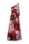 LEONOR IN CHERRY BOUGANVILLE PRINTED COTTON